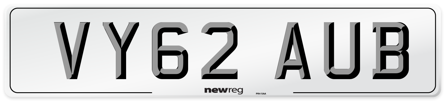 VY62 AUB Number Plate from New Reg
